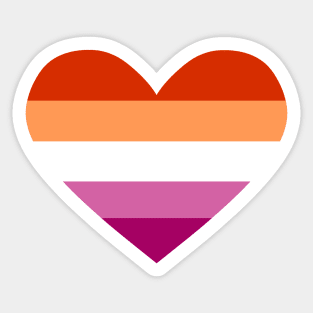 lesbian pride heart 2 Sticker